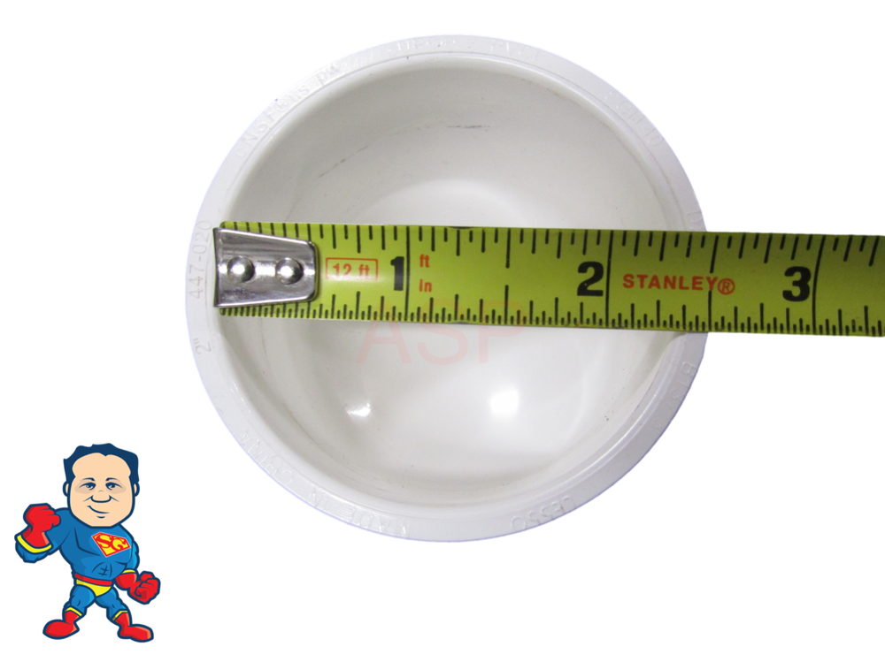 2" Cap with 3/8" Barb, Strong Spa for Manifold