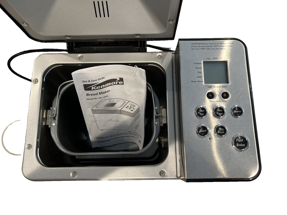 Sears Kenmore 2 Pound Digital Bread Maker Machine Stainless 100.12934 TESTED