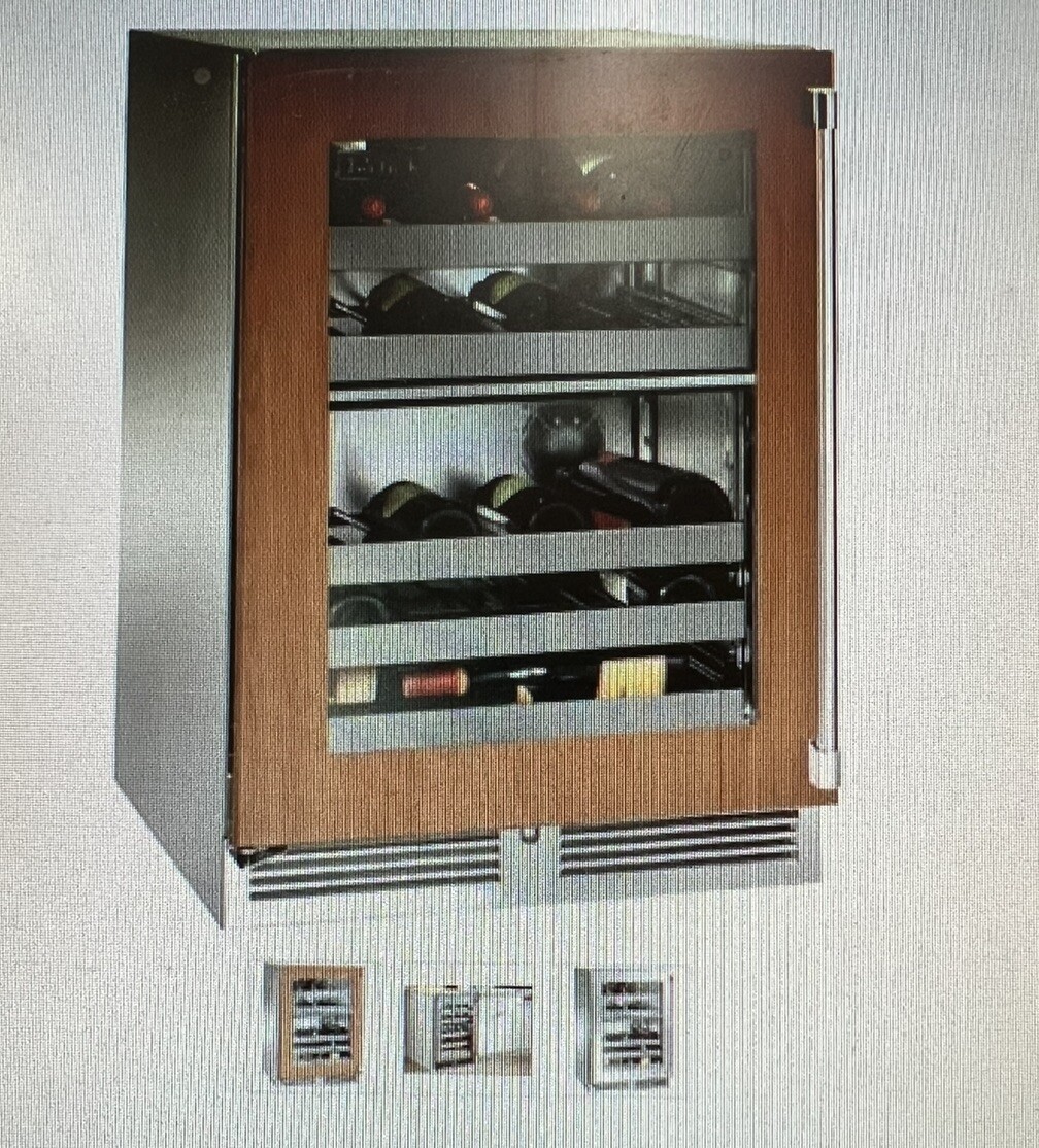 Perlick HP24DS-4-4L 24" Left Hinge Dual Zone Wine Reserve - Panel Ready
