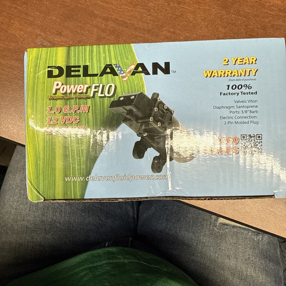 Delavan  Diaphragm Pump Polypropylene Santoprene 12 VDC
