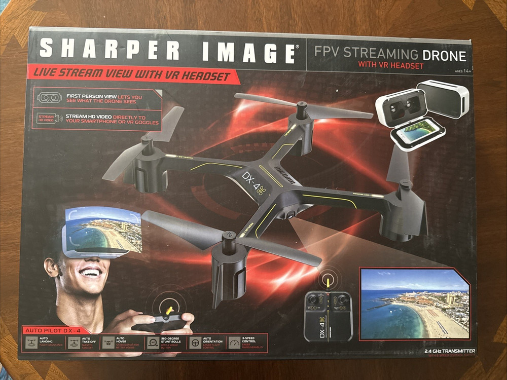 LNIB | Sharper Image FPV Streaming Drone With VR Headset DX-5
