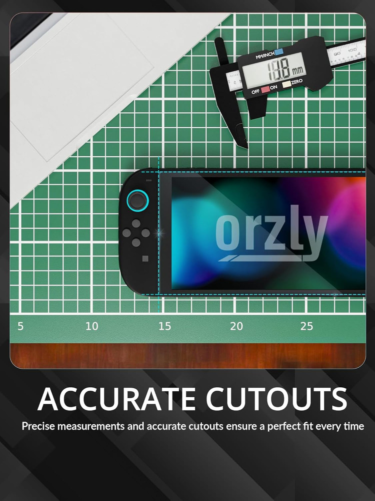 Orzly Glass Screen Protector for Nintendo Switch 2 Console 2025 Screen Size 7.9