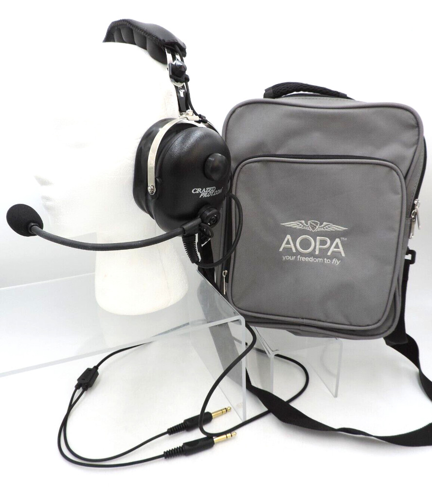 Crazed Pilot Black Flight Headset / Untested