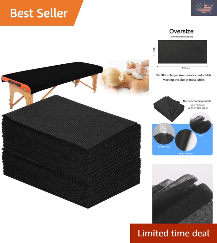 50 PCS 31" X 79"Thick Soft Massage Table Sheets Sets Disposable SPA Bed Sheet...