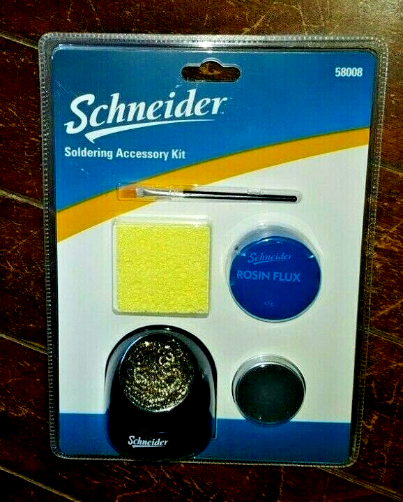 Schneider Soldering Accessory Kit: Paste/Tinner/Brush/Cleaner/Sponge/+ ~ #58008