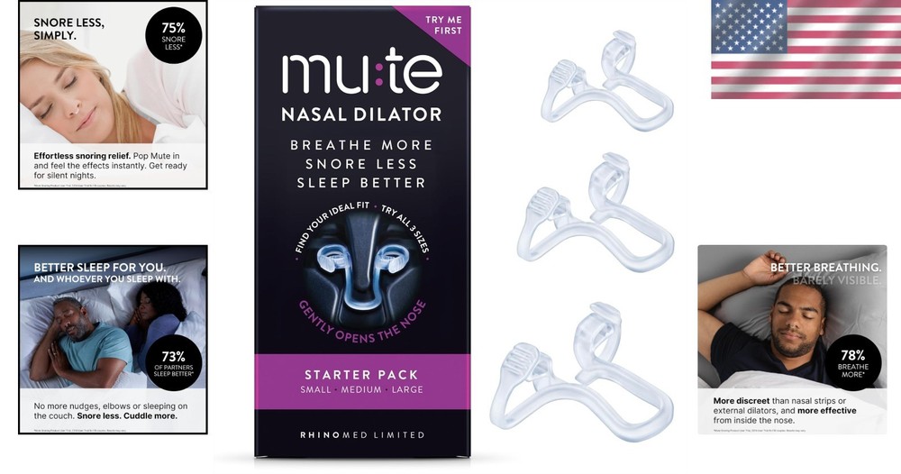 Mute Nasal Dilator 3pk SUS