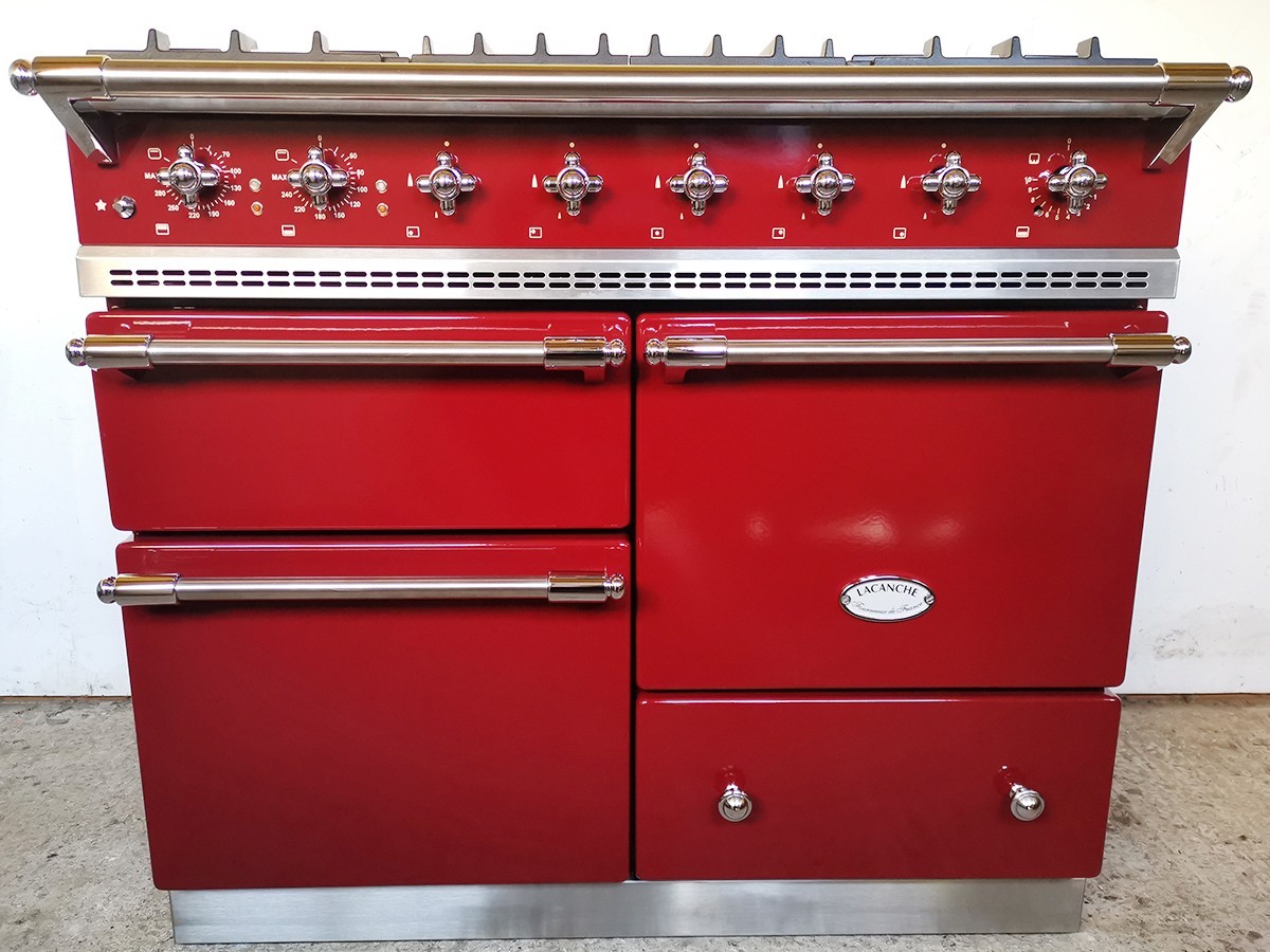 Lacanche Chagny Range 39 ⅜ in Burgundy & Chrome 100cm