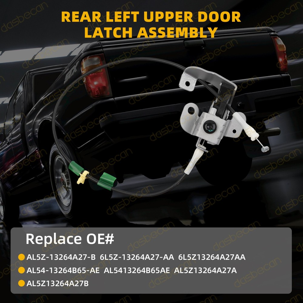 Pair Rear Left & Right Upper Door Lock Latch w/Cable For Ford Ranger 1998-2011