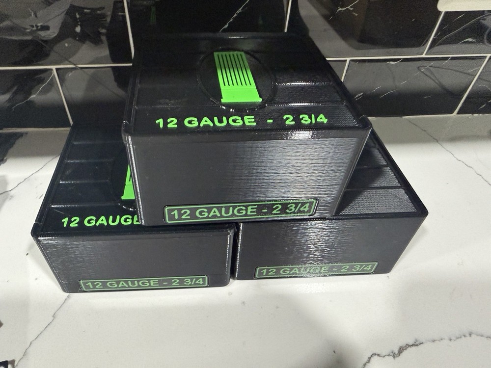 12ga 2 3/4 Shotgun Shell Storage Box Case - 25rd Round - Multiple (3X)