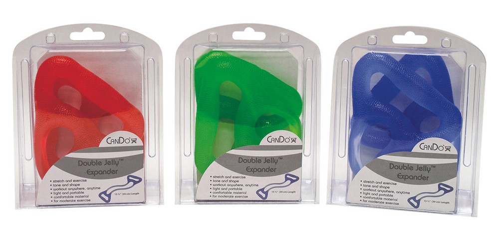 CanDo Jelly Expander Double Exerciser - 3-piece set (red, green, blue)