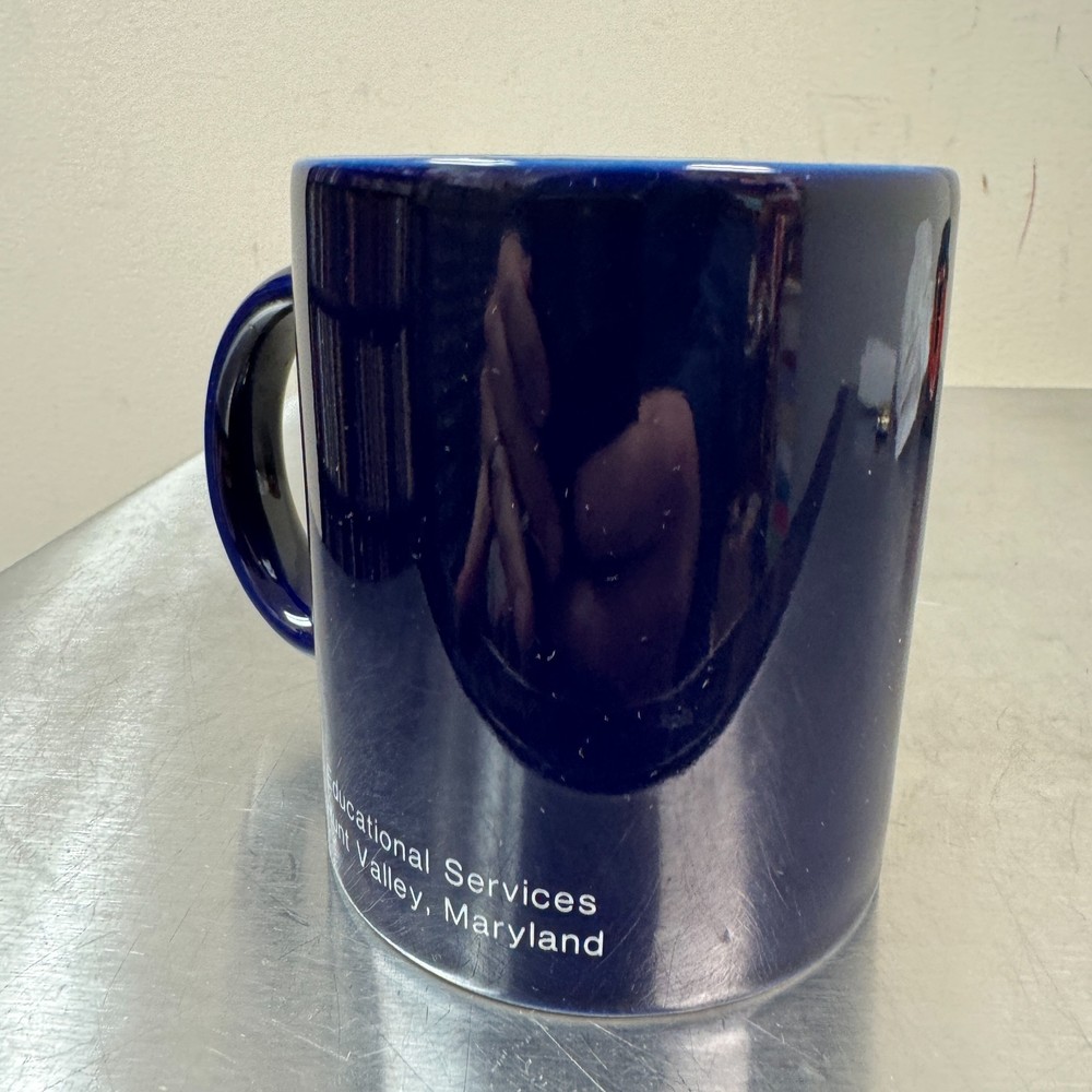 TEXAS INSTRUMENTS Cobalt Blue Coffee Mug Hunt Valley, MD Vintage Computing