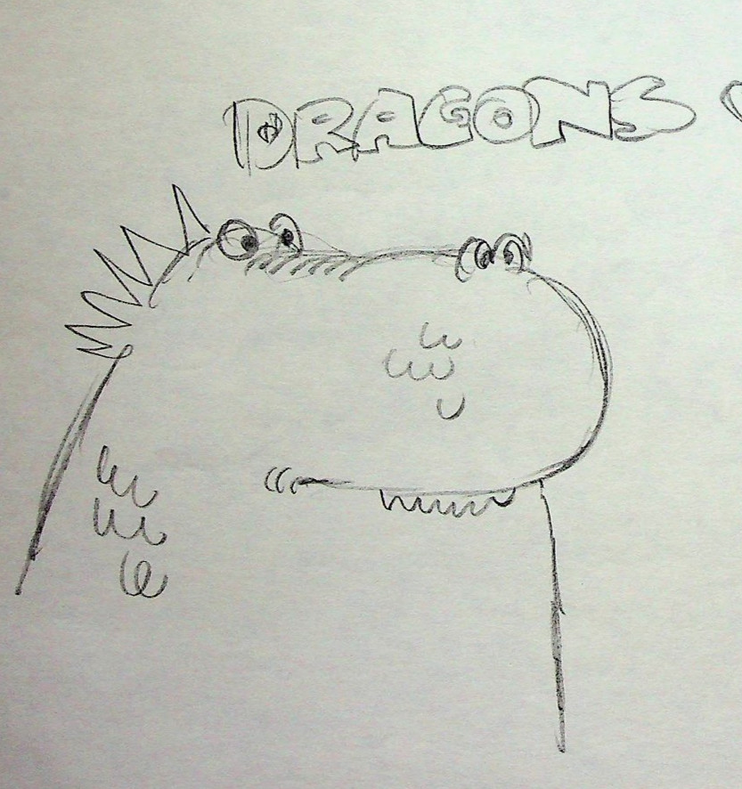 Daffy Dragons (Unreleased) JERRY EISENBERG Signed Hand-Drawn Character Layout#LF