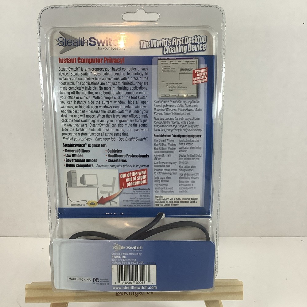 Stealth Switch USB & PS/2 Compatible World's First Desktop Cloaking Device NEW