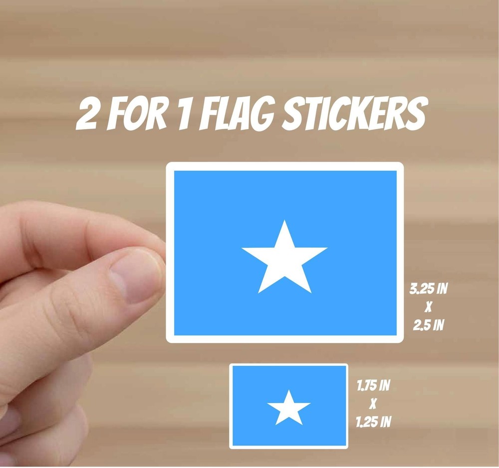 Somalia Flag Stickers | 2-piece Decal Set (Various Sizes)