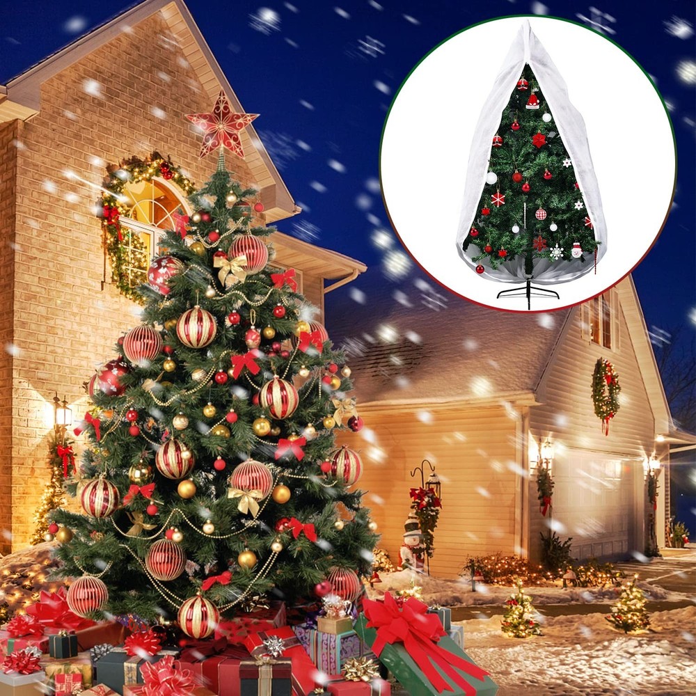 Onesing Christmas Tree Storage Bag 9FT x 4FT, White Dust-Proof Drawstring Chr...