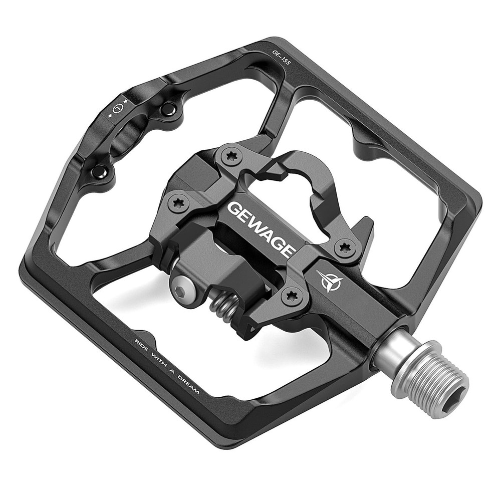 Mountain Bike Pedals- Dual Function Bicycle Flat Pedals and Clipless Pedals- ...