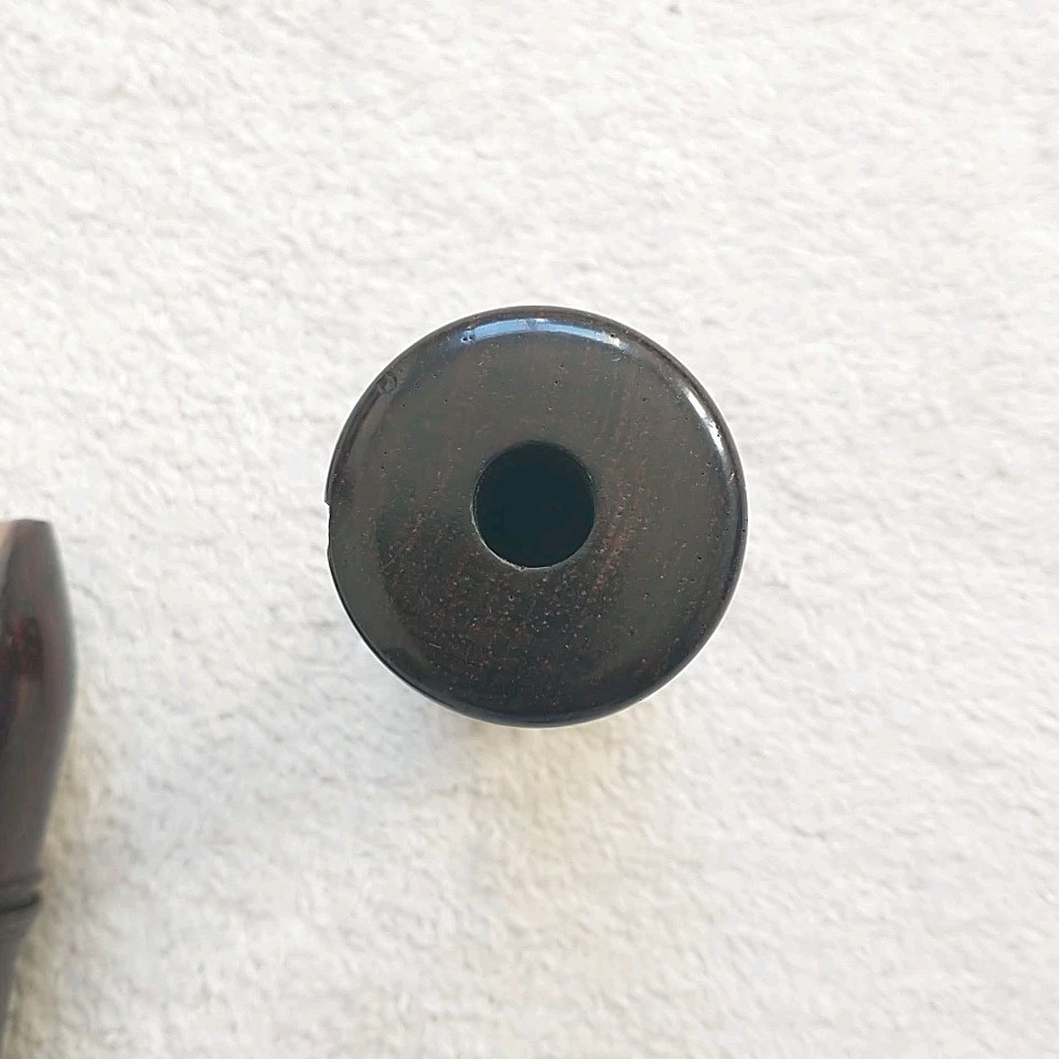 Vtg Brero Suisse Wood Alto Recorder Blockflute Dark Brown Bag Cleaner 90s 18.5"