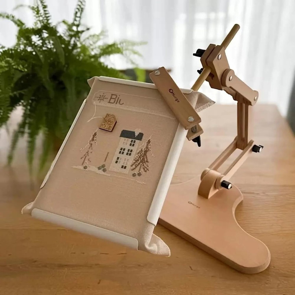 Adjustable Embroidery Table Stand with Swivel Holder for Cross Stitch Projects