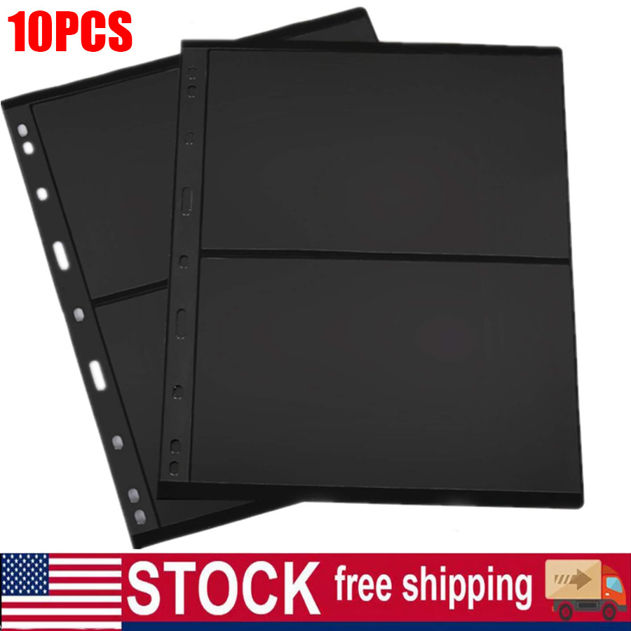 10Pcs Stamp Pages Coin Collectors 2 Lines Stamp Photo Book Album