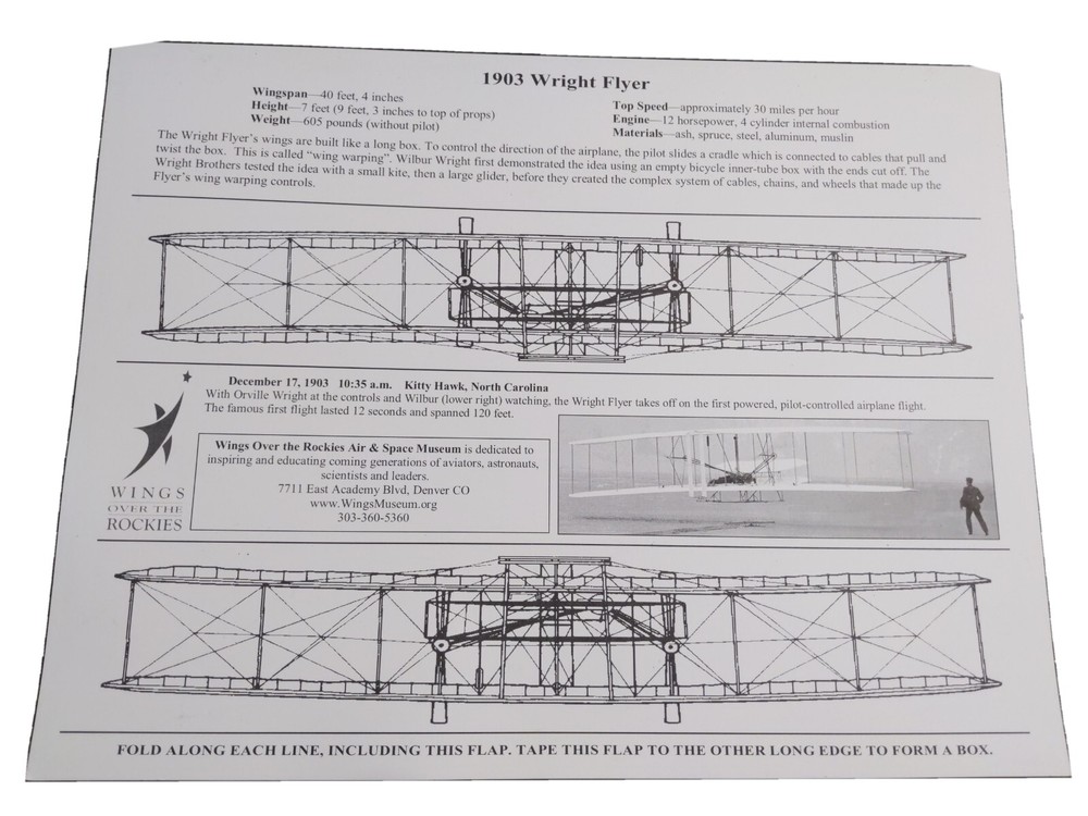 1903 Wright Flyer Brochure
