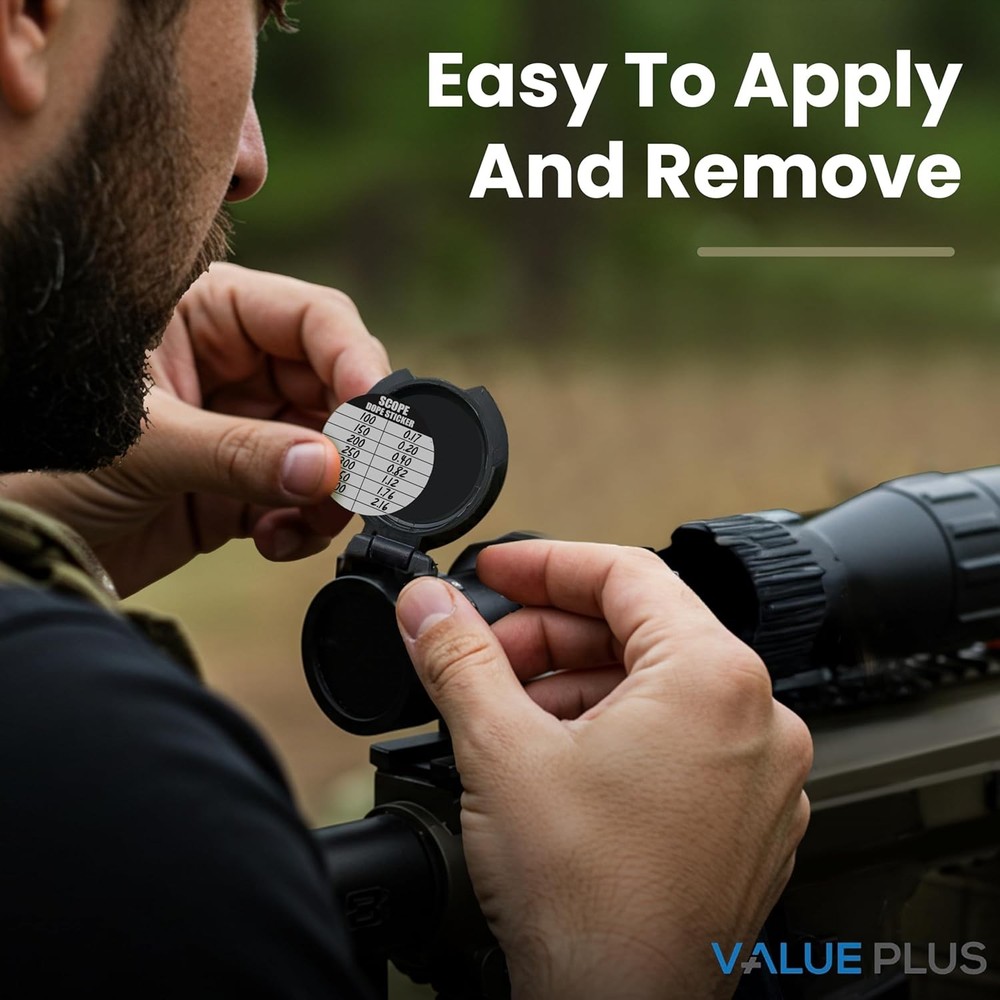 12 Pack Writable Scope DOPE Sticker for Long-Range Shooting- 1.5 Inch, White