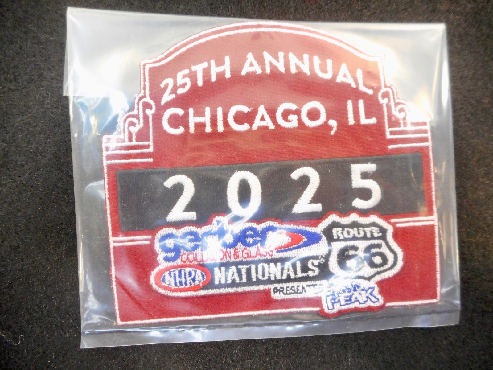 NHRA 2025 Nationals  4 Inch Embroidered Patch -  25th Chicago IL Nationals