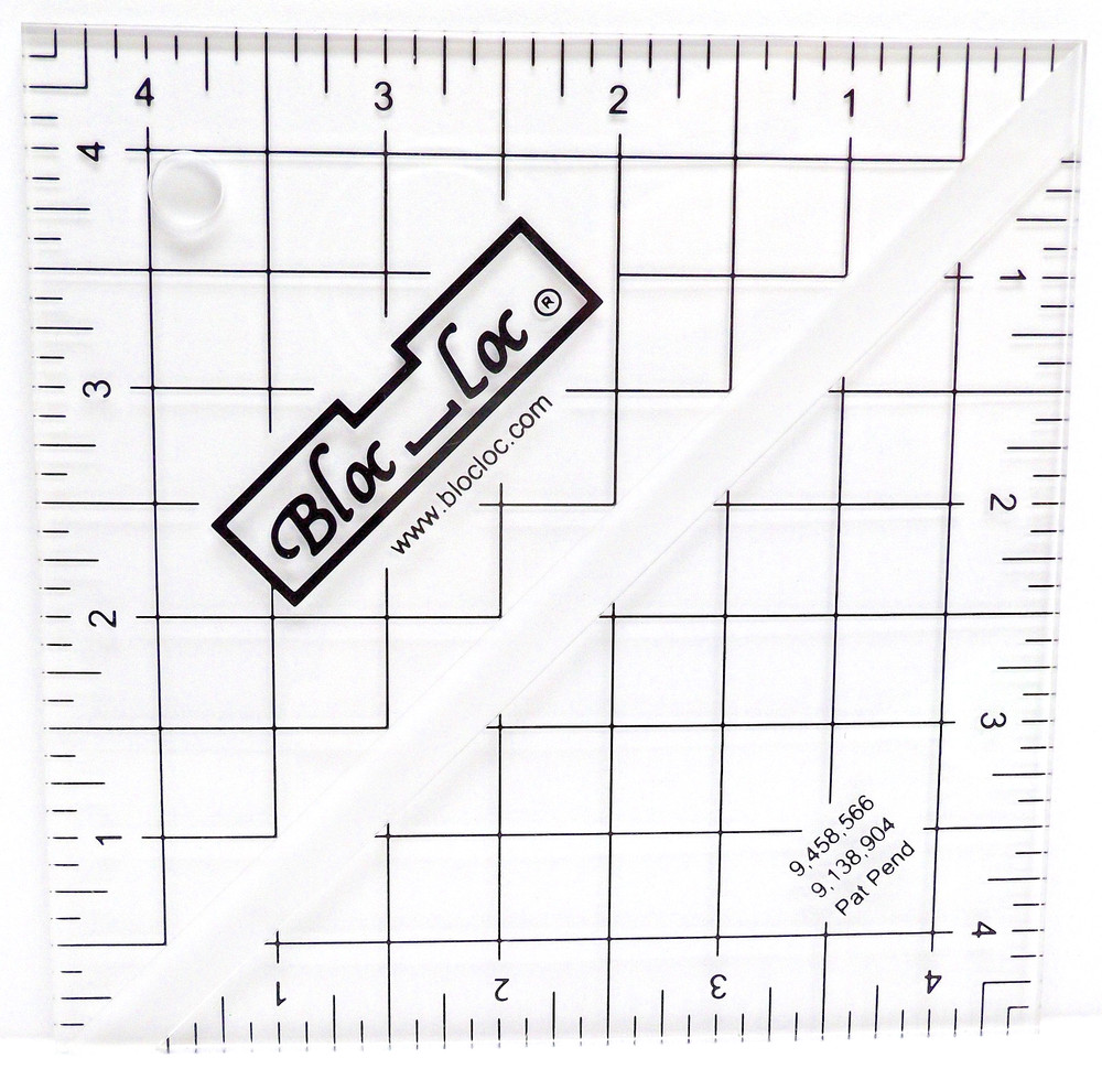 BLOC LOC Half Square Triangle Multiple Sizes 4-1/2" Quilting RULER Grid Lines