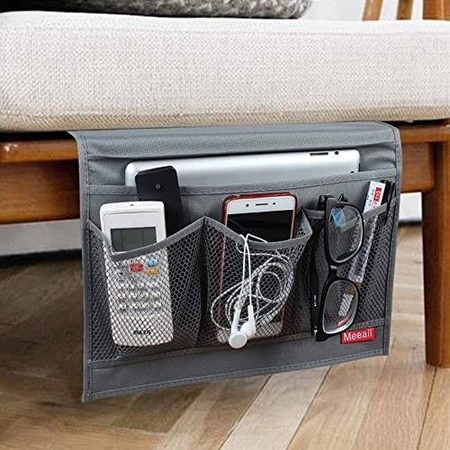 Bedside Storage Organizer with Pockets – Compact & Lightweight Organizer Gray