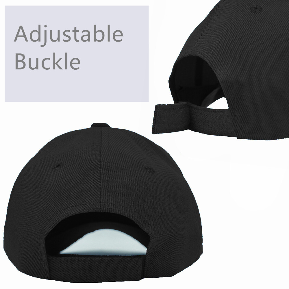 Plain Baseball Caps Adjustable Solid Blank Hat Polo Style Curved Visor Army Cap