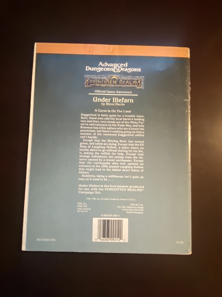 AD&D TSR Adventure Module “Under Illefarn”