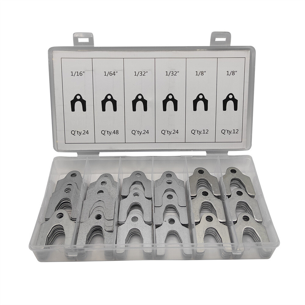 144pcs 4Sizes Auto Alignment Shim w/Storage Box for Adjusting Front Wheels Parts