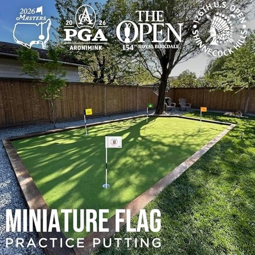 2026 Mini Golf Flag 8x6 Inch Double-Sided Durable Nylon for Backyard Putting Gre