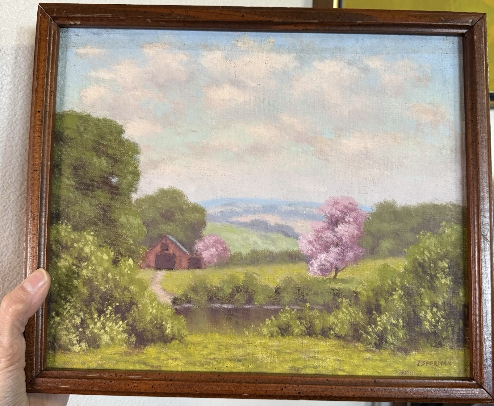 Circa 1920 Oil Painting L Sperman Listed American 20th Century