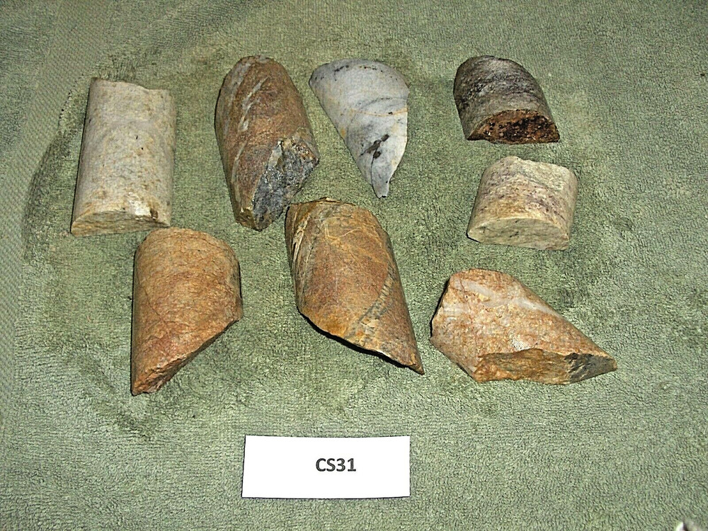 Split Core Samples From Alaska Gold Mine 8 Pieces Drill Core Samples CS31
