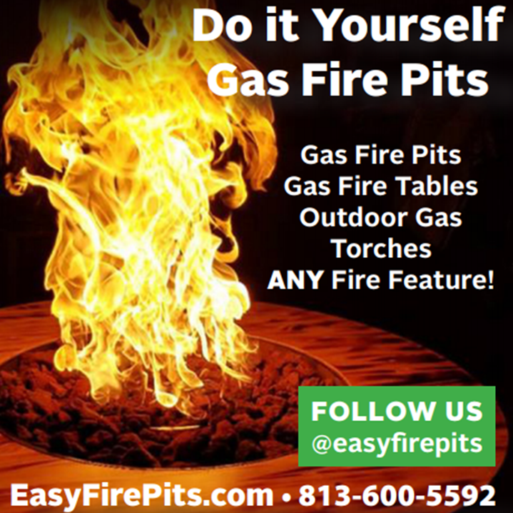 Easy DIY Complete Basic LP Gas Fire Pit Kit & Lifetime Warr 316 Stainless Burner