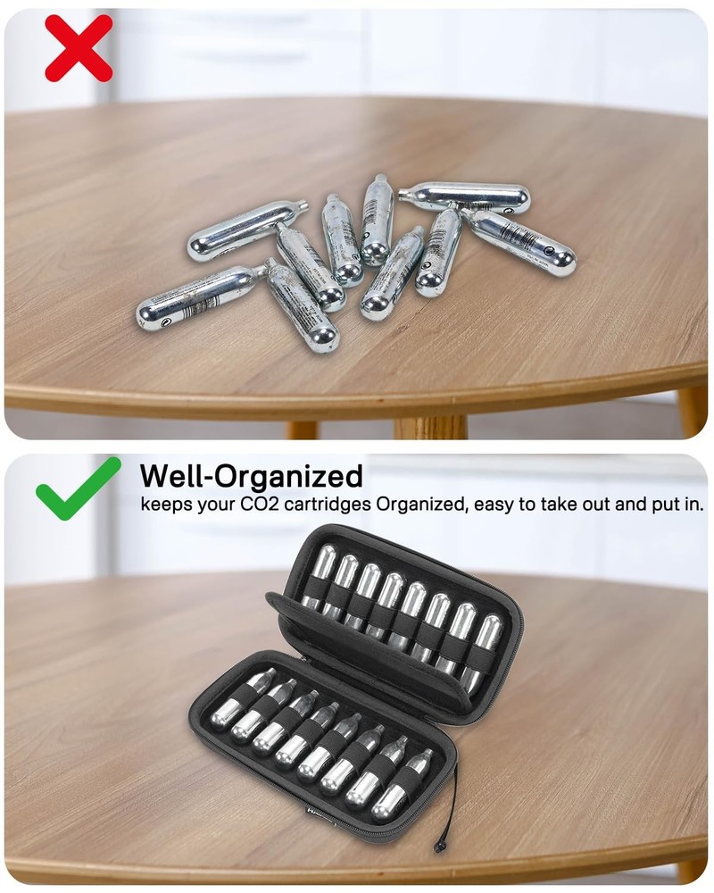 RAIACE CO2 Cartridges Storage Case Medium/Large, Hold 16pcs