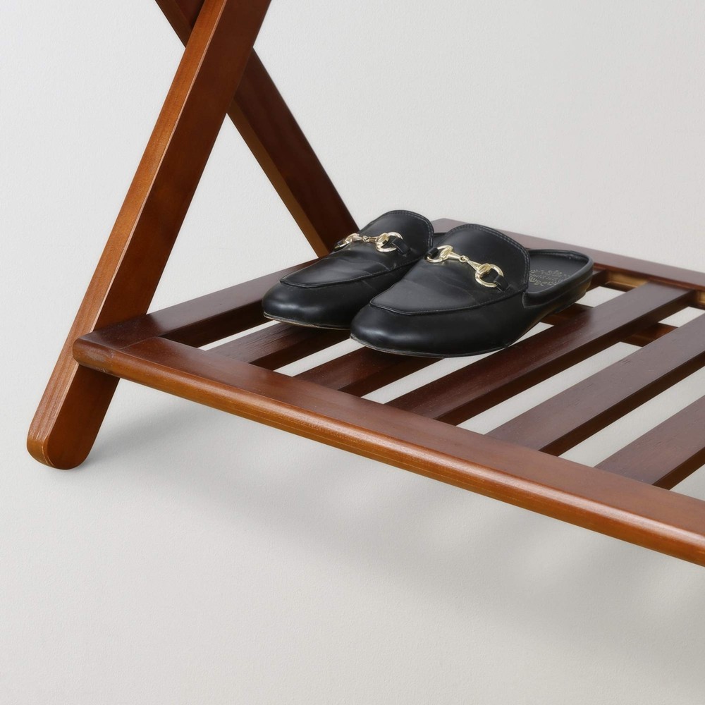 Luggage Rack, Walnut, Solid Wood