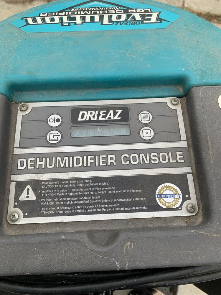 Dri-Eaz Evolution LGR Dehumidifier Water Damage 5722 Total Hours Turns On