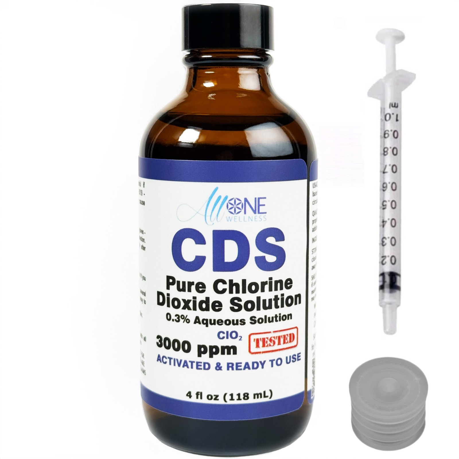 CDS Water Purification Solution Ready to use Glass bottle 4 oz 118ml Sealsafe