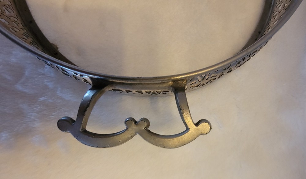 Vintage Royal Rochester Silverplate Serving Cradle w handles & Pyrex Mid-century