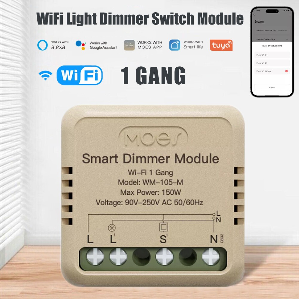 1-20X WiFi Smart Wall Light Dimmer Switch Module 3Way Alexa Google APP Timer