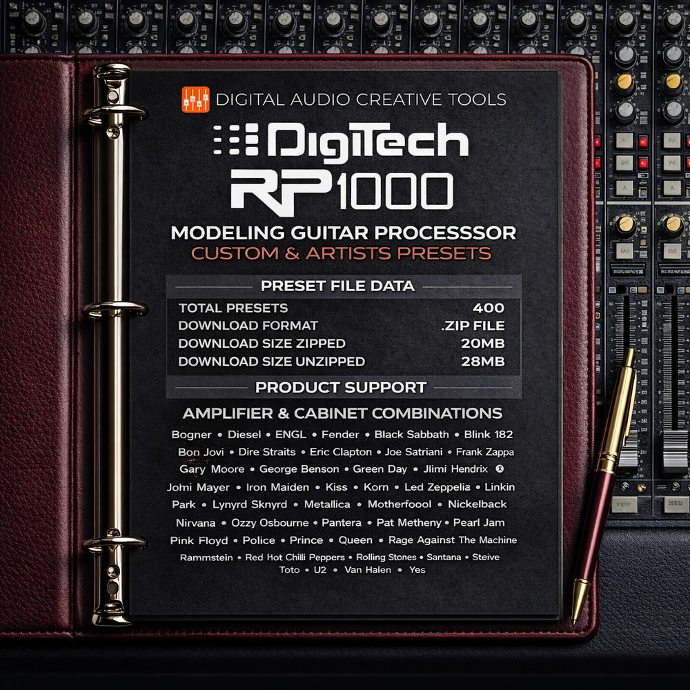 Digitech RP1000 Amplifier Modeling & FX Presets Library