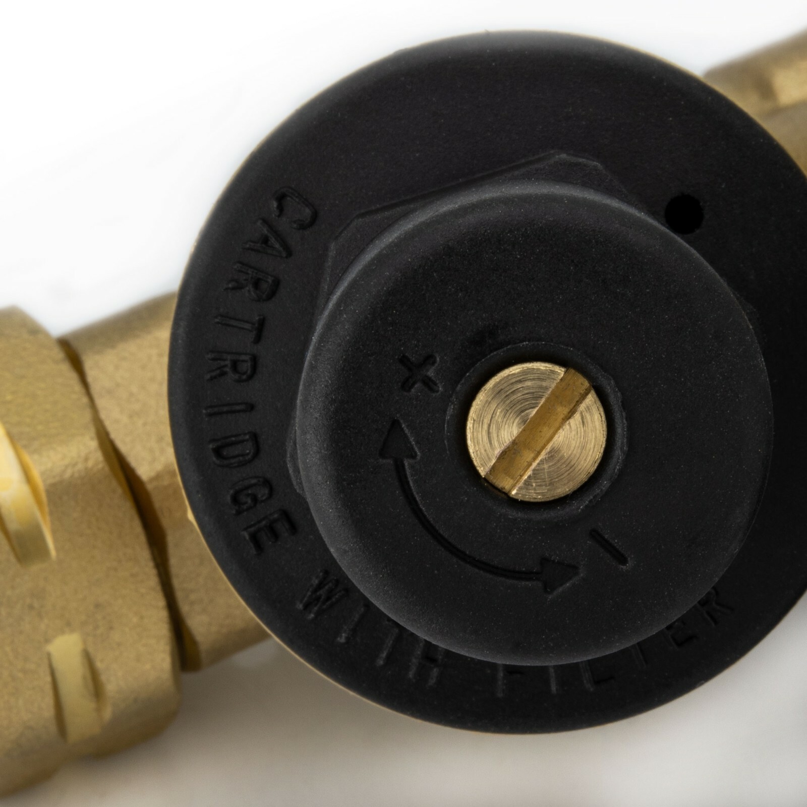 Brass Water Pressure Regulator Valve Knob RV Plumbing Hookup Hardware with Gauge