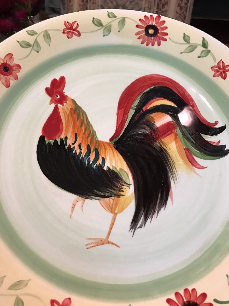 Pfaltzgraff DINNER PLATE Dinnerware Daybreak Pattern 10.75" Chicken Rooster