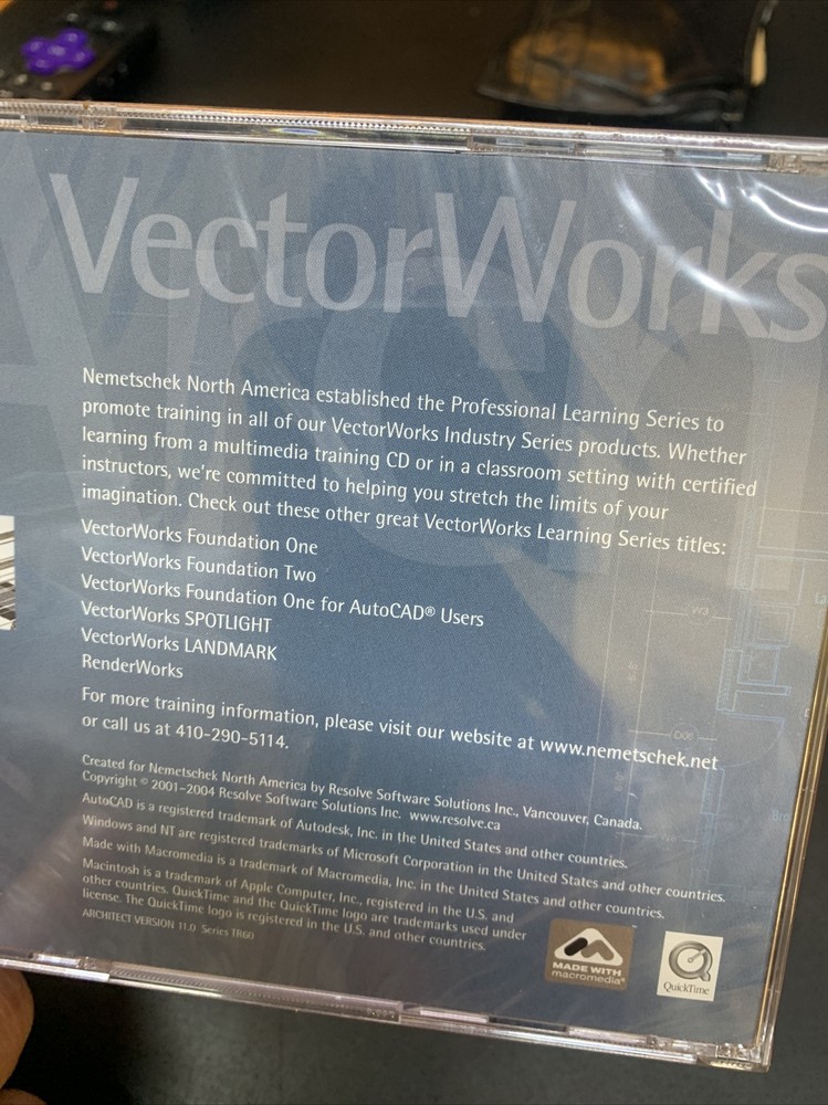 VectorWorks Learning Series, Architect & RenderWorks CD PC Version 11 New
