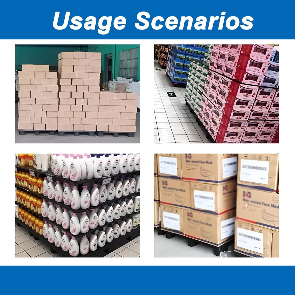 6 Pcs Moisture-proof Plastic Pallets Stackable Interlocking Storage Pallets