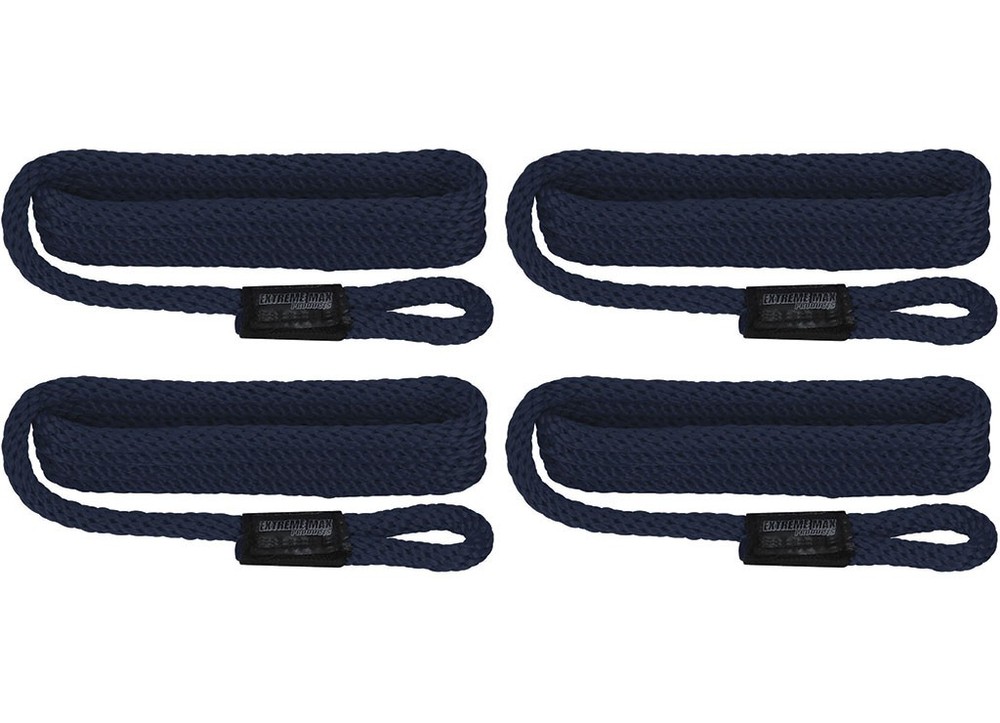 Extreme Max 3006.3002 BoatTector Solid Braid MFP Dock Line 4Pk 1/2x20' RoyalBlue
