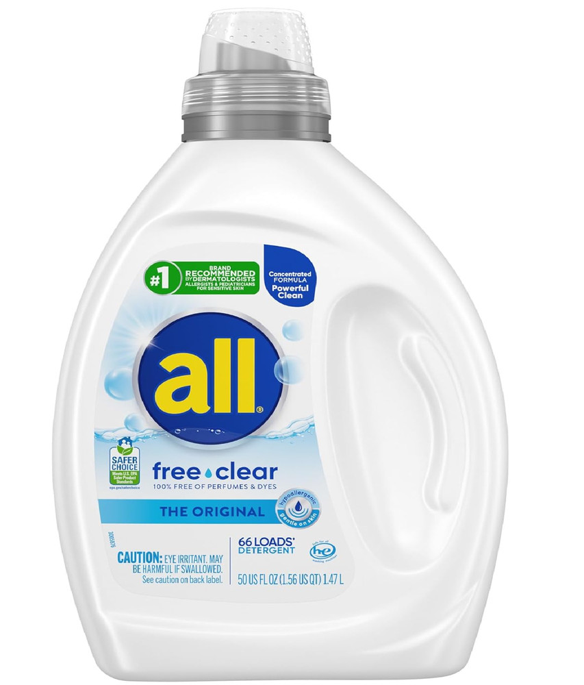 All Free Clear, Original, Liquid Laundry Detergent, 50 Oz, 66 Loads