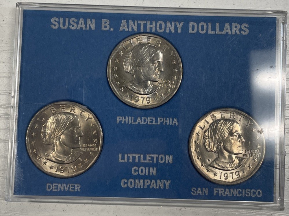 1979 Susan B Anthony 3 Coin Set / First Year Mint Set(SC1025-125)