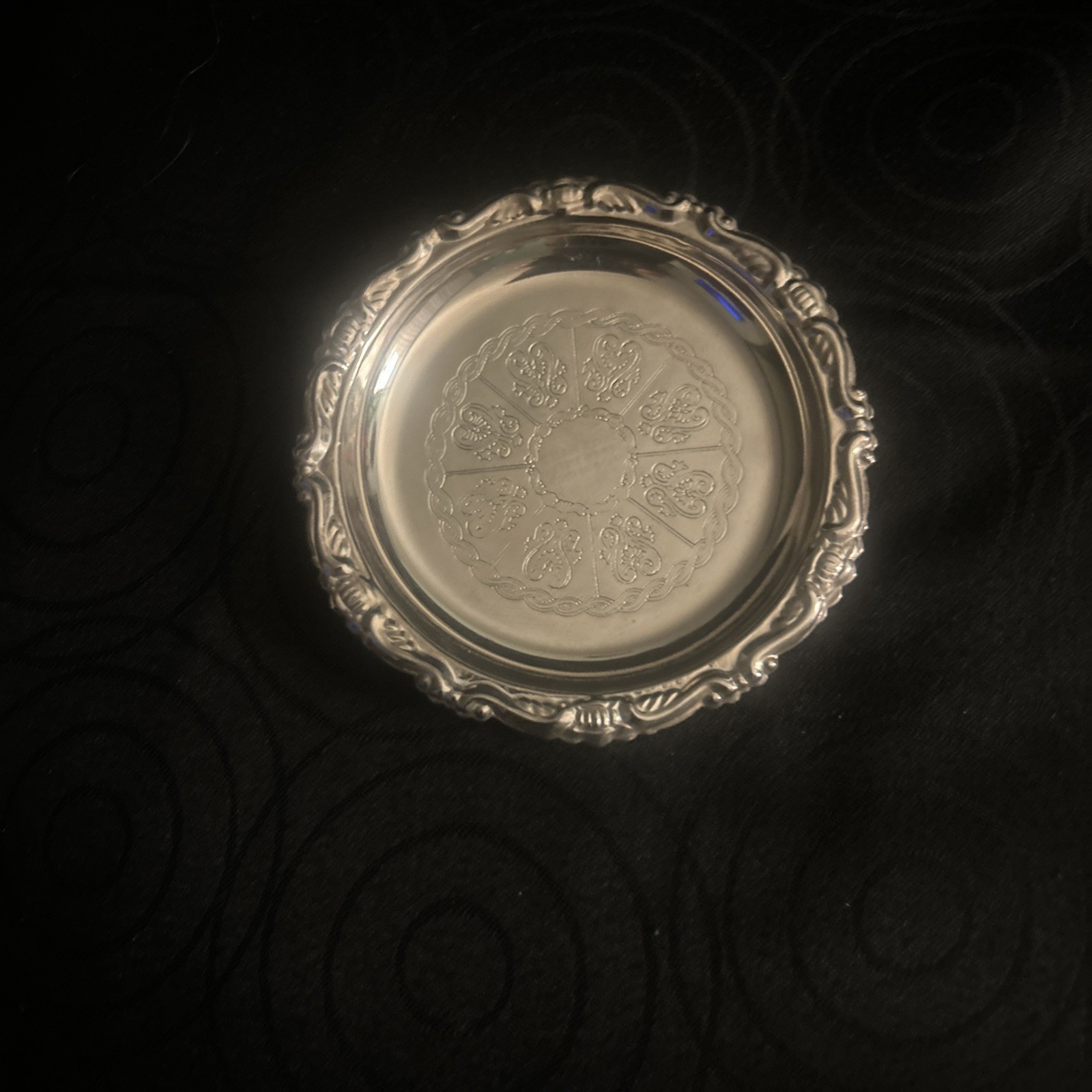 ASHTRAY Silver plated EP on Steel Made in Italy 4" Across